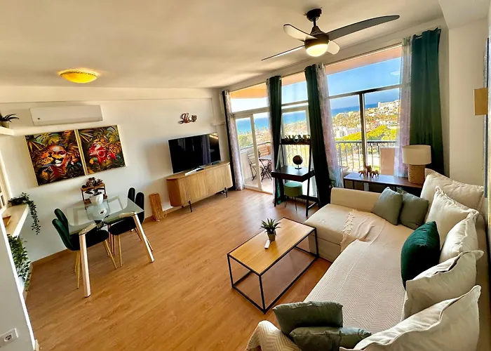 Vive La Playa A 5 Min Con Vistas-Piscina-Aire Acondicionado-Ventiladores De Techo-Wifi-Orientacion Sur