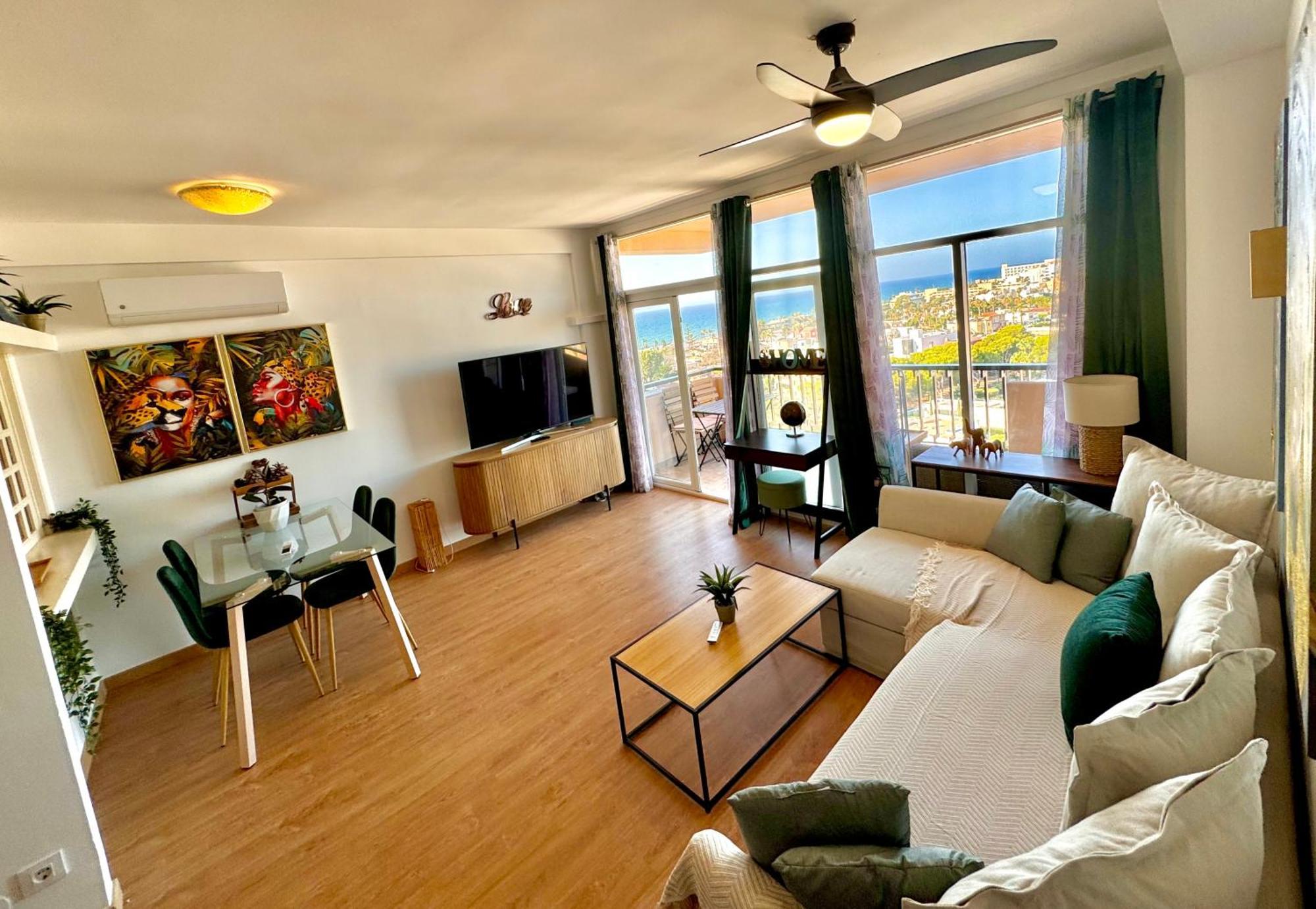 Vive La Playa A 5 Min Con Vistas-piscina-aire Acondicionado-ventiladores De Techo-wifi-orientacion Sur Apartamento
